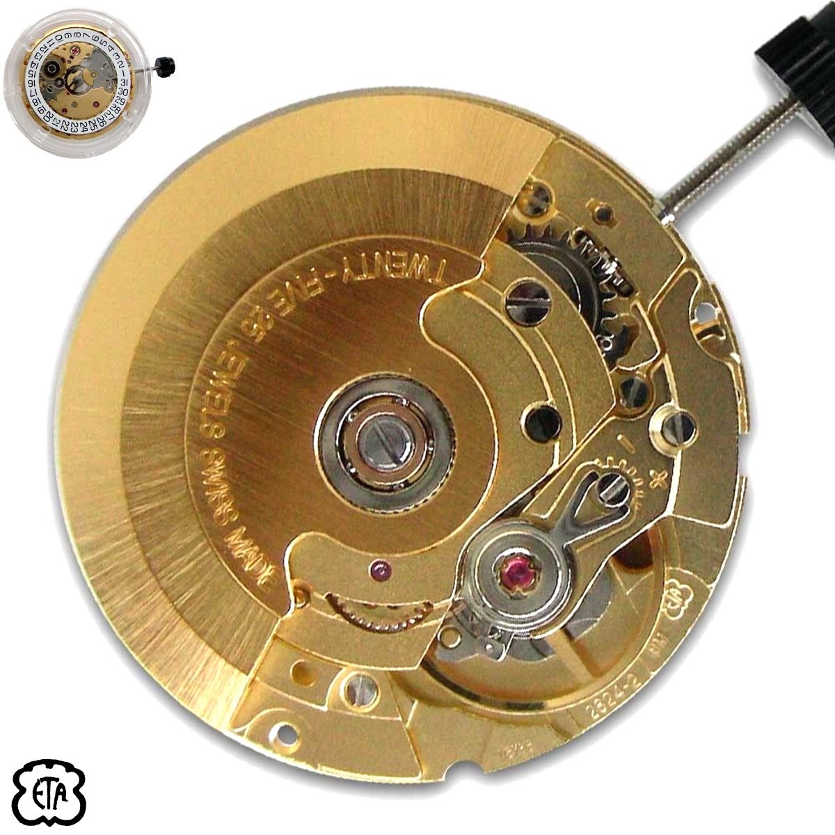 ETA 28242 AutomatikUhrwerk GOLDEN mit Datum schweizer Uhrwerk