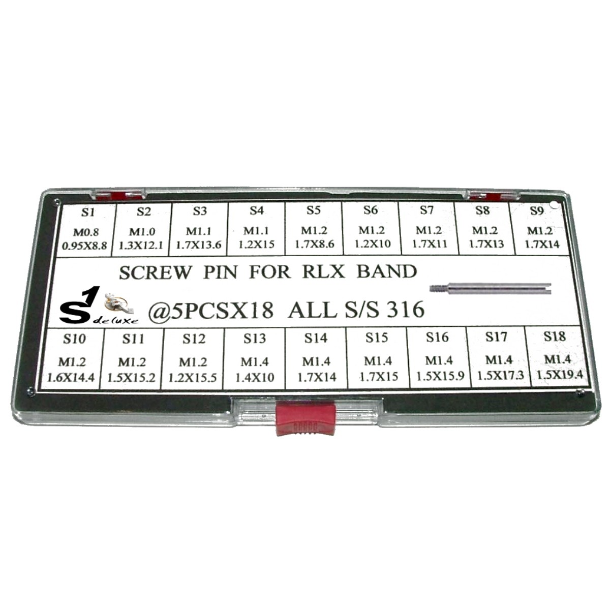 S1 Deluxe Schraub-Pins für Metallarmbänder von Rolex Uhren