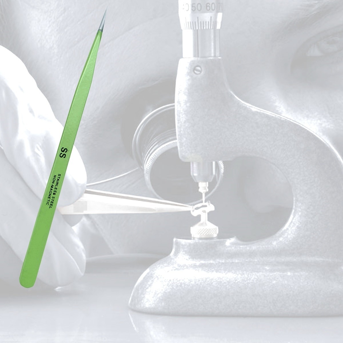 HITECH Pinzette Gr. SS antimagnetisch EPOXY für die Uhrenreparatur