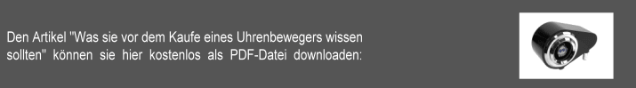 Uhrenbeweger Motor Einbauwinkel Kauftipps