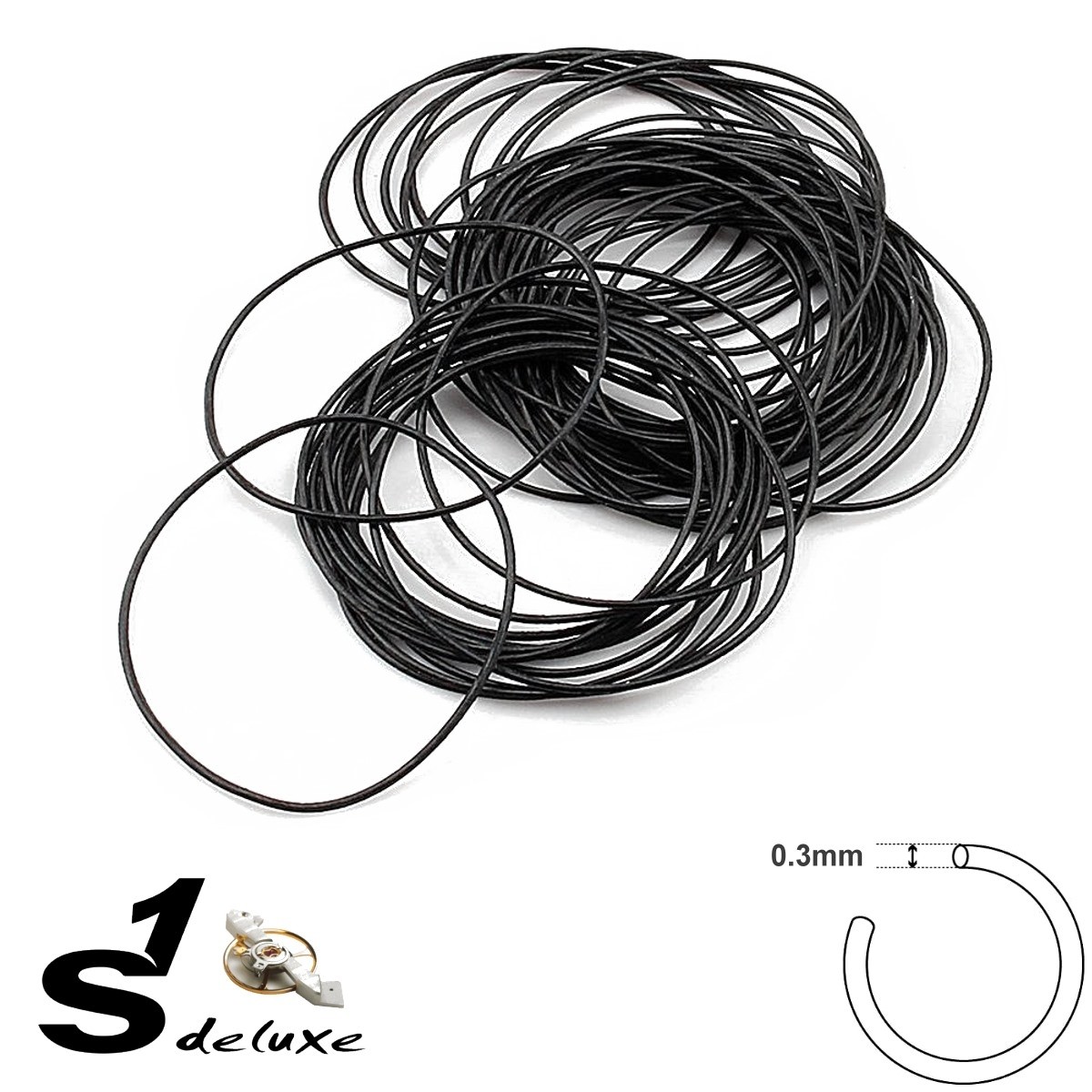 200-teiliges O-Ring-Set Für Uhren – 16–30 Mm, 0,5 & 0,6 Mm Stärke, Wasserdicht, Gummi, Für Uhrmacher