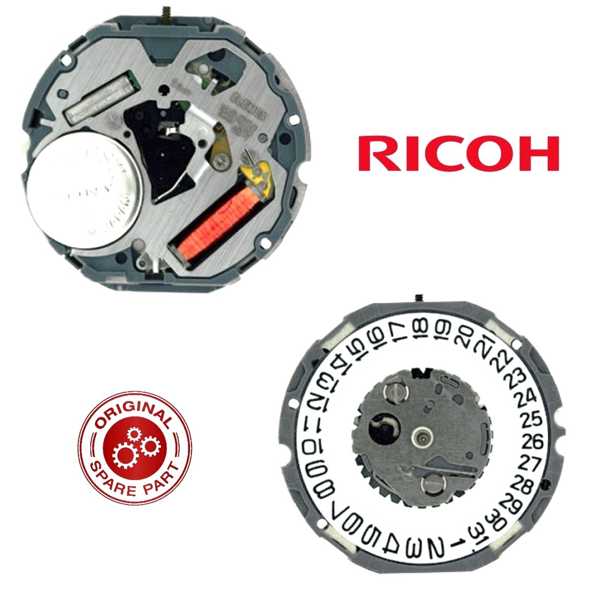 3X(Reparaturteil Für Quarzuhrwerk, Chronographenteile Für Y121E-Uhrwerk