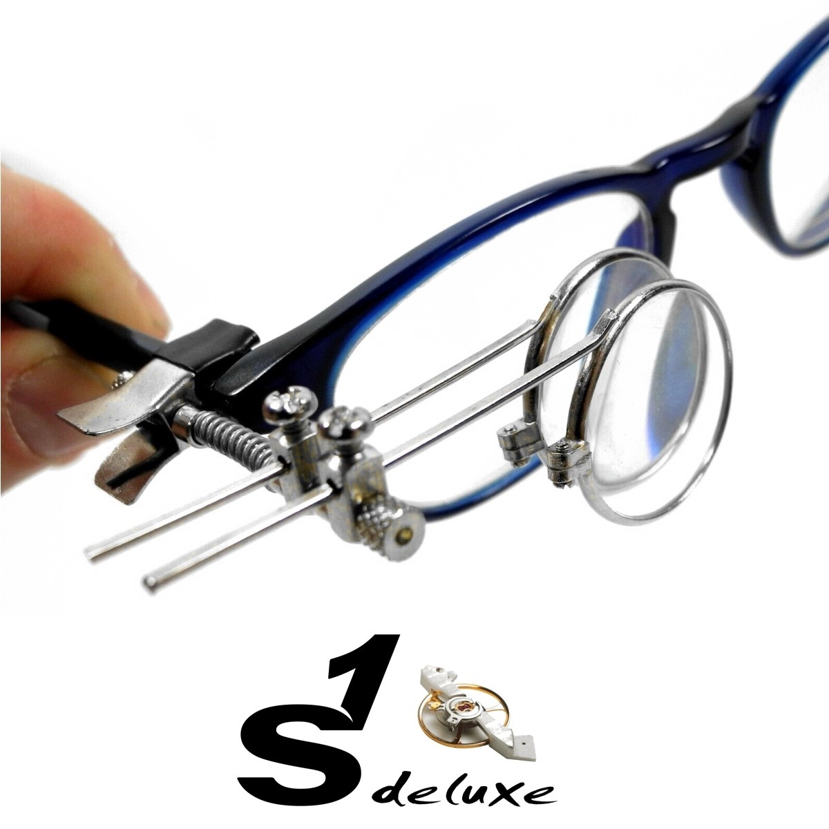 S1 Deluxe Clip-On-Uhrmacherlupe für Brillenträger