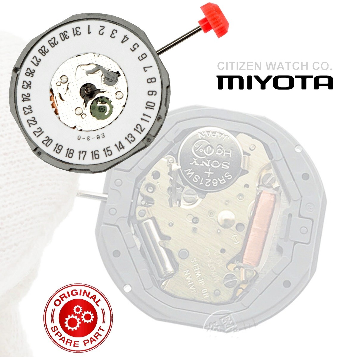 Gunstiges Quarzuhrwerk fur Armbanduhren MIYOTA 1M12 Reinraumverpackt vom Fachhandel