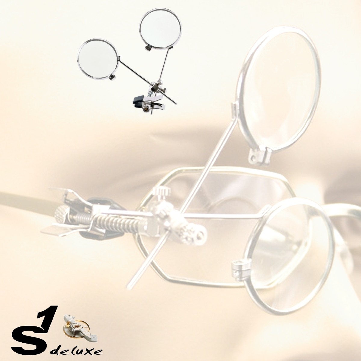 S1 Deluxe Clip-On-Uhrmacherlupe für Brillenträger 