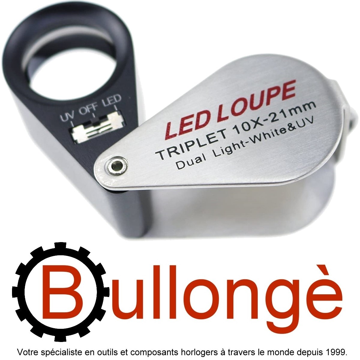 UV Beleuchtung Einschlaglupe 30 x 21mm mit LED 