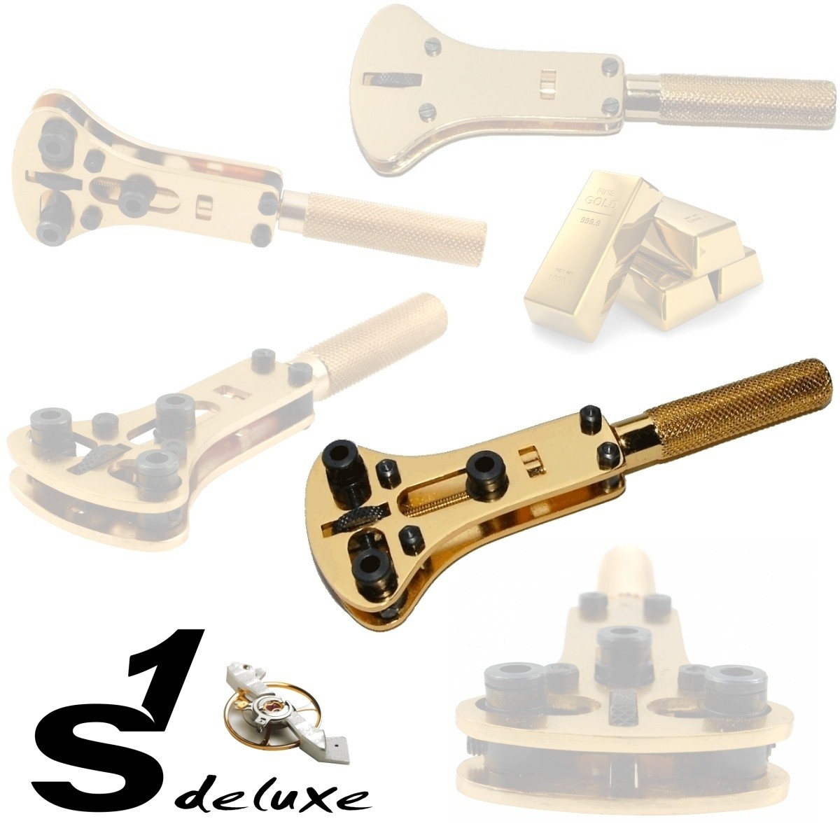 S1 Deluxe Profi Uhrenöffner PREMIUM STAR mit Holzbox S1 Deluxe Profi Uhrenöffner PREMIUM STAR mit Holzbox