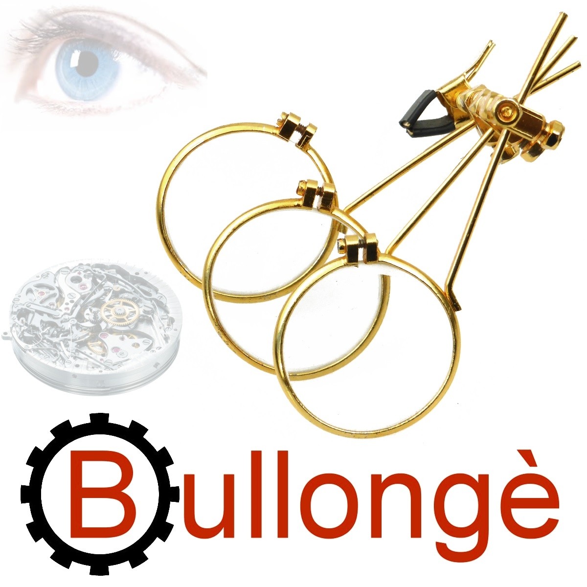 BULLONGÈ VARIO-TRIPLE Klipplupe für Brillenträger 
