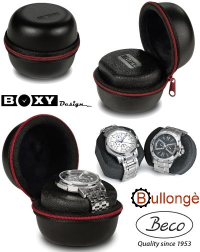 BULLONGÈ Hartschalen-Uhrenetui SUPERSAFE mit Boxy-Kissen