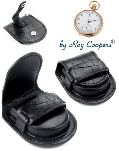 Etui für Taschenuhren Roy Coopers CROCO schwarz