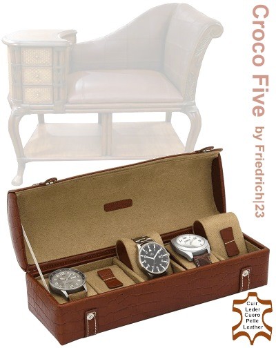 Uhrentruhe Friedrich|23 CROCO FIVE PECANO