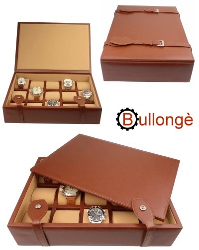Brown Black Uhrenbox Uhrenkoffer Uhrenkasten für Schmuck Parfüm Box Qualität AAA 