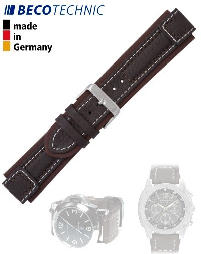 Beco Technic Uhrenband Terrasco Kalb 18 mm braun