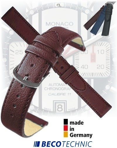 Uhrenarmband Leder NAPPA braun 18 stahl