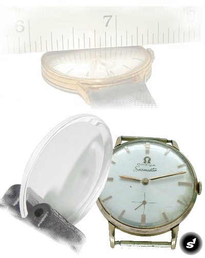 Uhrenkristall Standard Kuppel Groß 30mm-40mm Acryl Kunststoff Ersatzglas