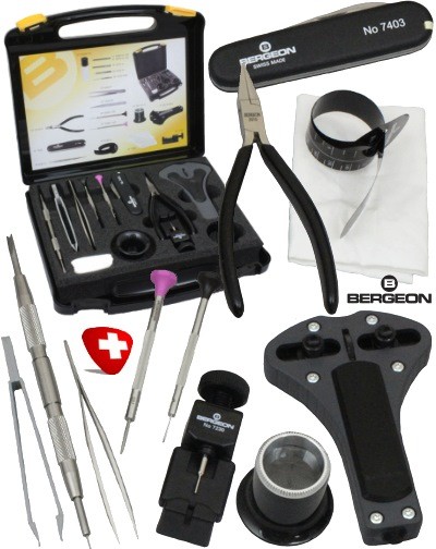 BERGEON 7812 Uhrenwerkzeug Set QUICK SERVICE PLUS - Qualitäts-Werkzeug aus  der Schweiz für die Uhrenreparatur