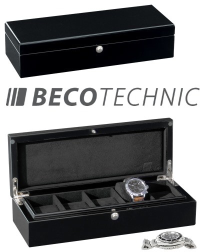 Uhrenbox BECO TECHNIC CASTLE 5 seidenmatt schwarz