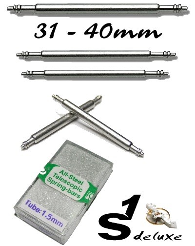 100 XXL INOX Federstege 31-40mm mit Doppelschulter