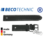 Lederarmband Beco Technic Chrono-Pilot schwarz 26mm