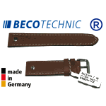 Lederarmband Beco Technic Chrono-Pilot braun 22mm