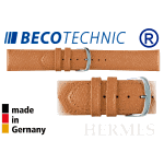 Beco Technic HERMES Uhren-Lederarmband honig stahl 14