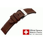 Lederarmband ROYAL-AERONAUTICAL tabak 24mm