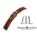 MAURICE LACROIX Lederband Teju-Eidechse 18 braun/stahl