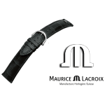 MAURICE LACROIX Lederband LOUISIANA black/stahl 18