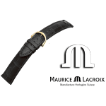 MAURICE LACROIX Lederband LOUISIANA black/gold 18