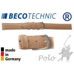 Lederarmband Beco Technic Polo 8mm beige stahl