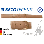 Lederarmband Beco Technic Polo 8mm beige gold