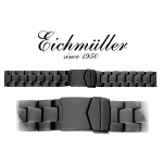 Edelstahlarmband OYSTER DESIGN matt schwarz 22mm