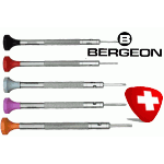 5 Bergeon 30081 Schraubendreher 1.0 bis 1.8mm für Uhrmacher für die Montage  von Metallarmbändern