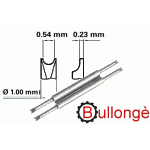 BULLONGÈ 6825-XF Mini-Gabel Federstegzange 0,54mm für RLX