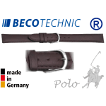 Lederarmband Beco Technic Polo 8mm dunkelbraun stahl